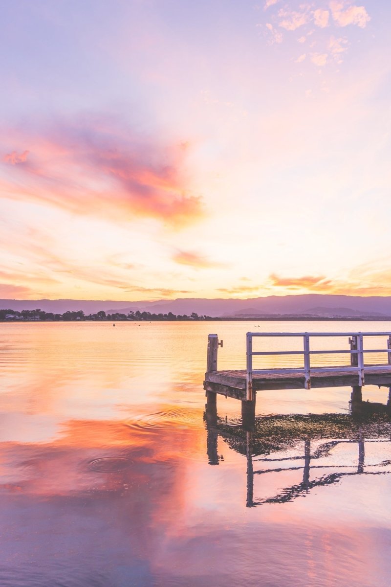 Lake Illawarra "Jetty Vista" (P) Acrylic Block - Belinda Doyle - Australian Photographer & Resin Artist