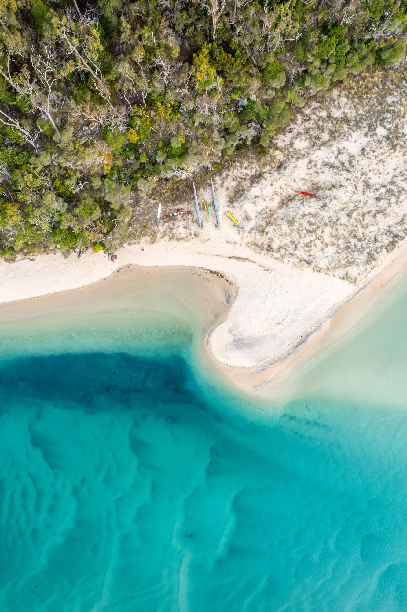 "Kayaks at the Curve" (P) Photography Print - Belinda Doyle - Australian Photographer & Resin Artist