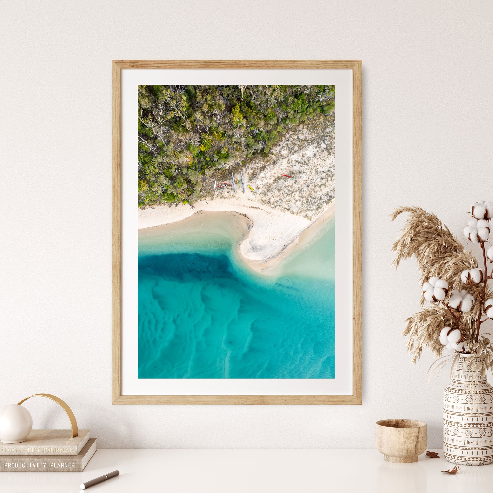 "Kayaks at the Curve" (P) Photography Print - Belinda Doyle - Australian Photographer & Resin Artist