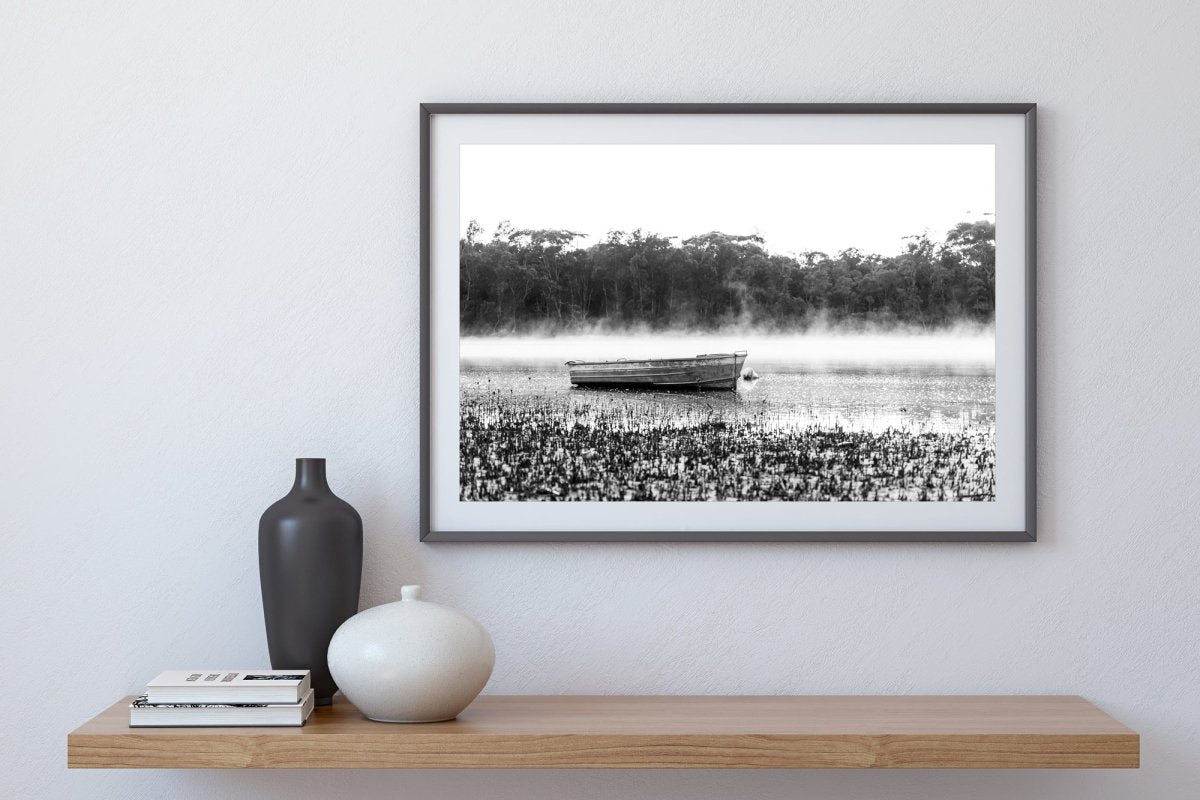 "Misty Morning" BW Photography Print - Belinda Doyle - Australian Photographer & Resin Artist