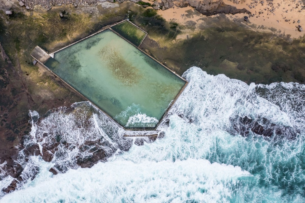 Wombarra "Rocky Surge" Acrylic Block - Belinda Doyle - Australian Photographer & Resin Artist