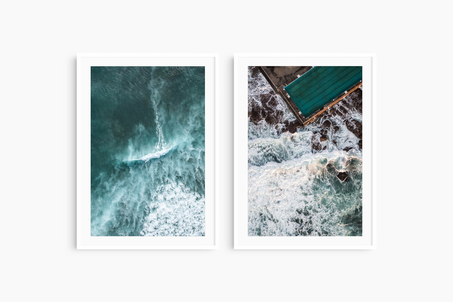 "Blue Rush & Teal Surge" Photography Prints (Pair)