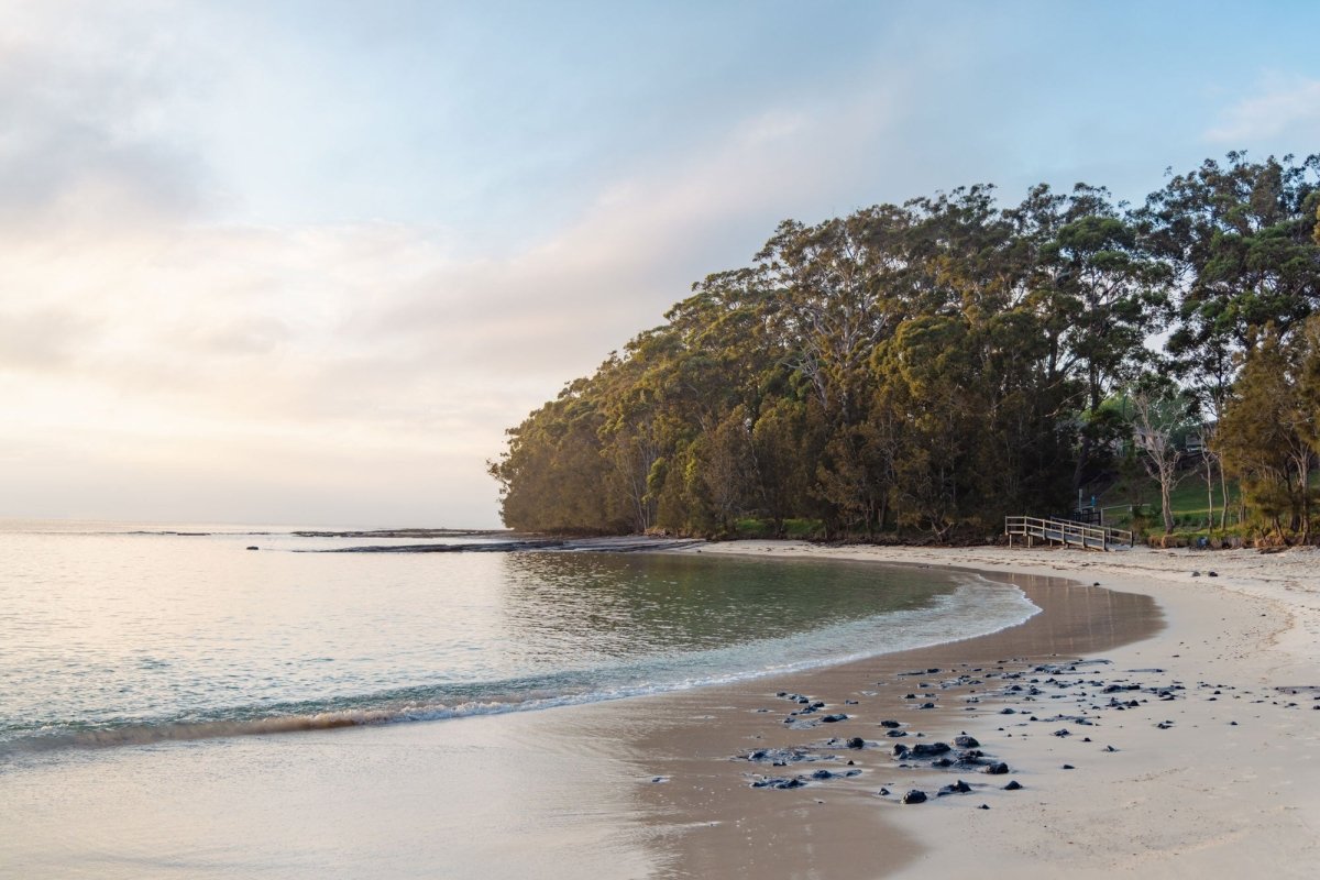 Huskisson "Soft Tones at Shark Net" Acrylic Block - Belinda Doyle - Australian Photographer & Resin Artist