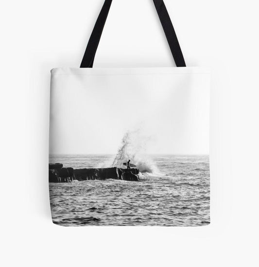 Cowries Splash (Shellharbour) Beach Bag - Belinda Doyle - Resin Artist & South Coast Photographer