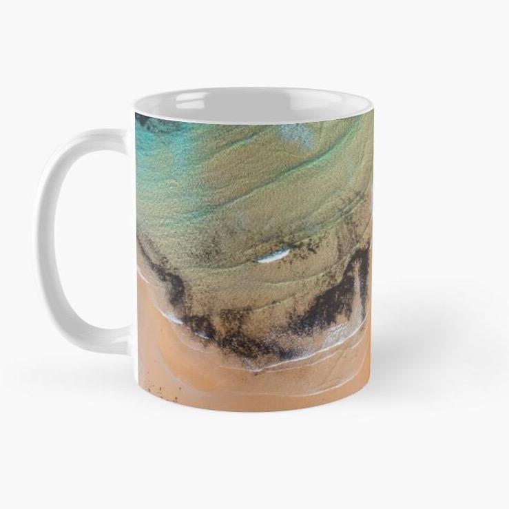 Low Tide Layers (Lake Tabourie) Ceramic Mug - Belinda Doyle - Resin Artist & South Coast Photographer
