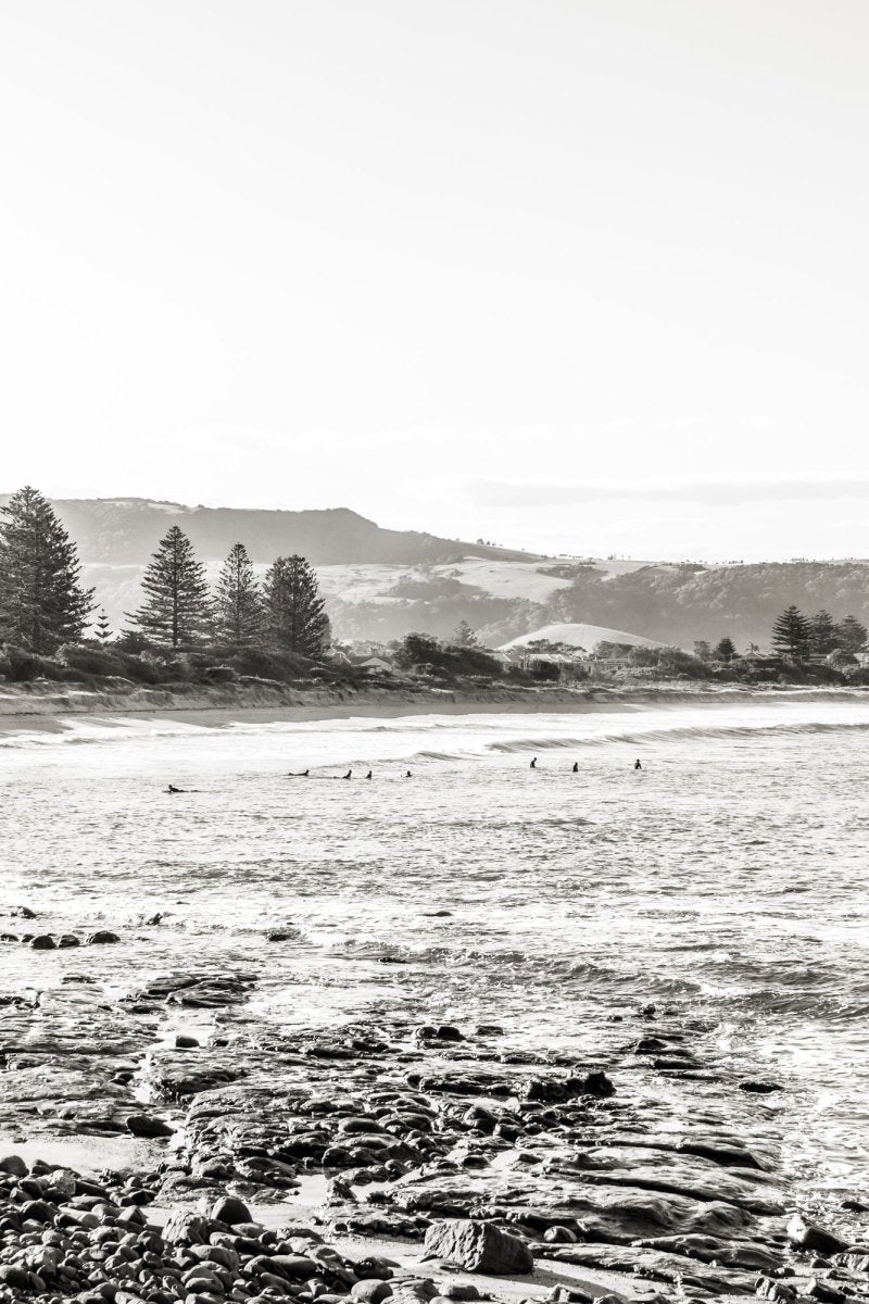 "Norfolk Lineup" BW Photography Print - Belinda Doyle - Australian Photographer & Resin Artist