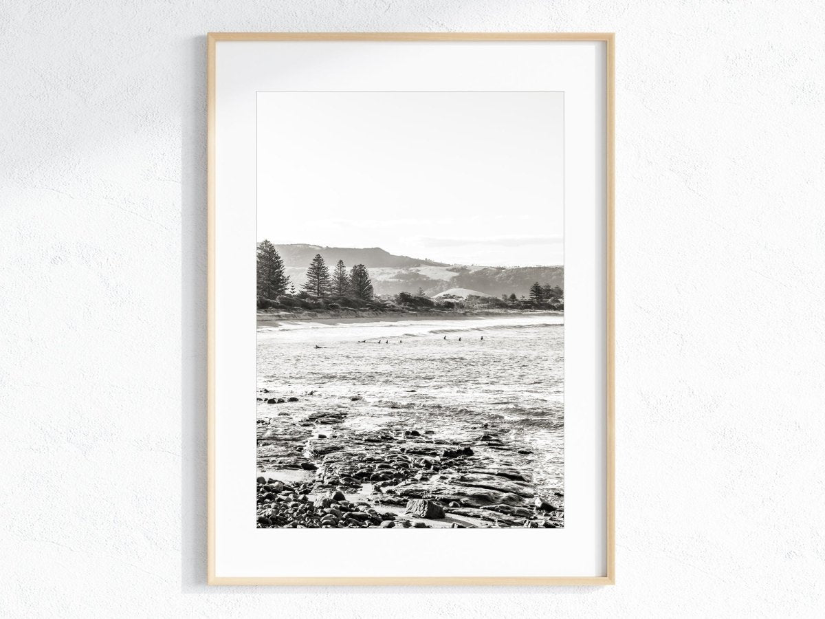 "Norfolk Lineup" BW Photography Print - Belinda Doyle - Australian Photographer & Resin Artist