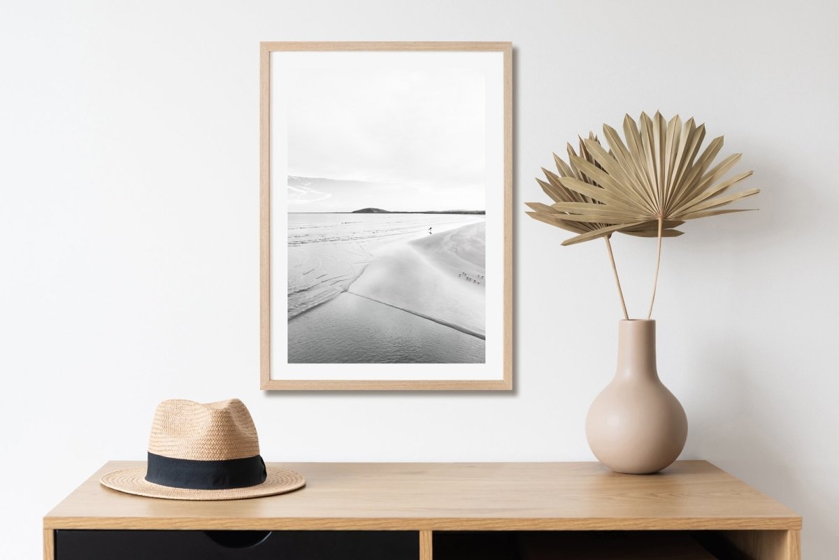 "Smooth Tide" BW Photography Print - Belinda Doyle - Australian Photographer & Resin Artist