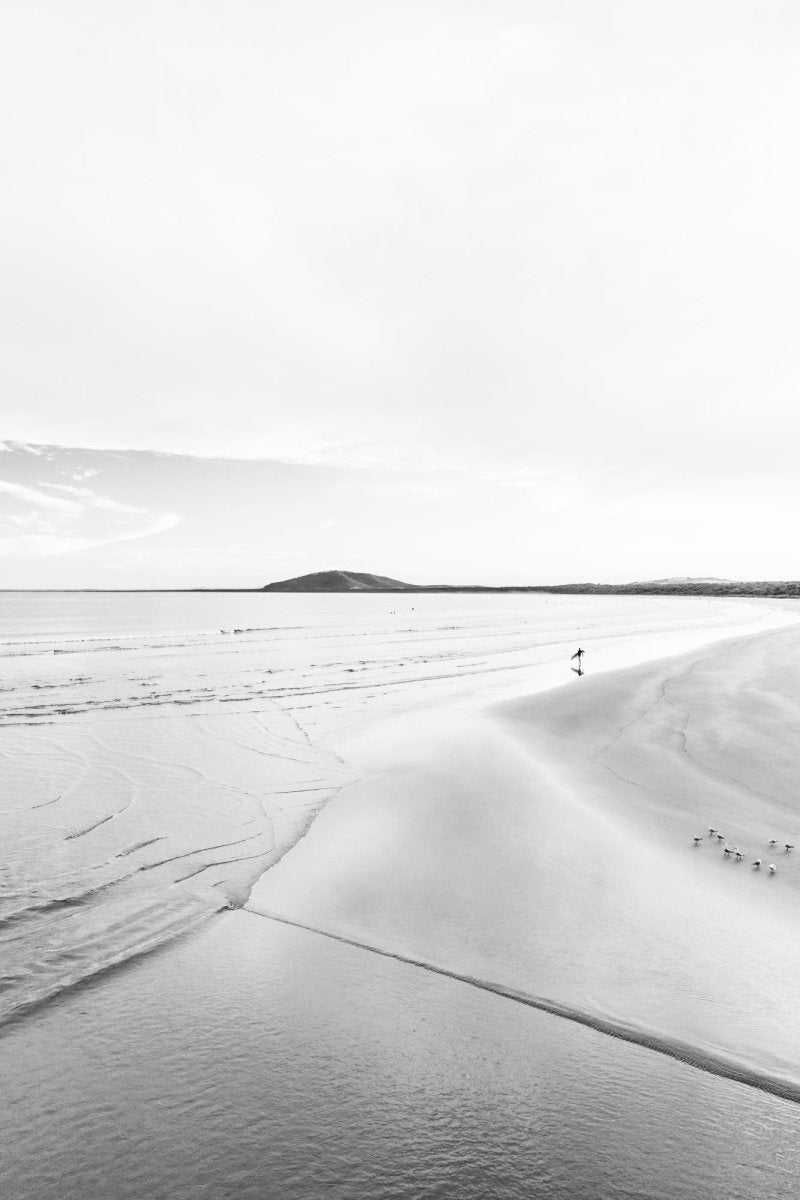 "Smooth Tide" BW Photography Print - Belinda Doyle - Australian Photographer & Resin Artist