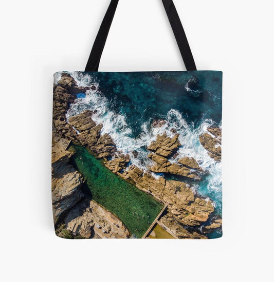 The Blue Pool (Bermagui) Beach Bag - Belinda Doyle - Resin Artist & South Coast Photographer